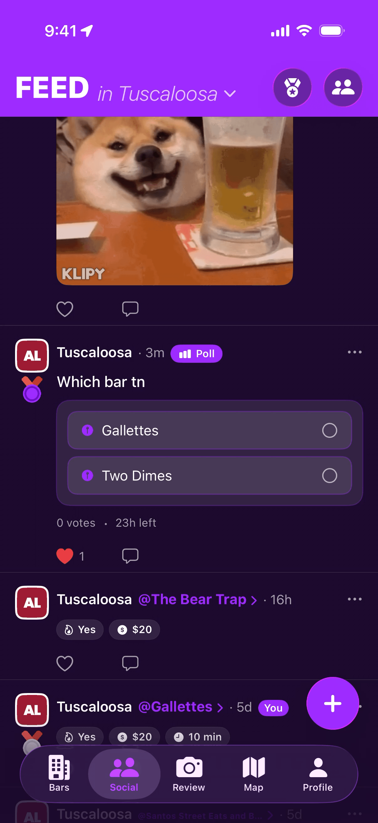 HotSpot social feed